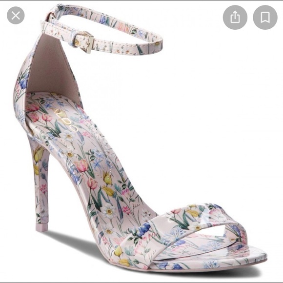 Aldo Shoes - Beautiful Aldo Floral Patent Ankle Strap Heels